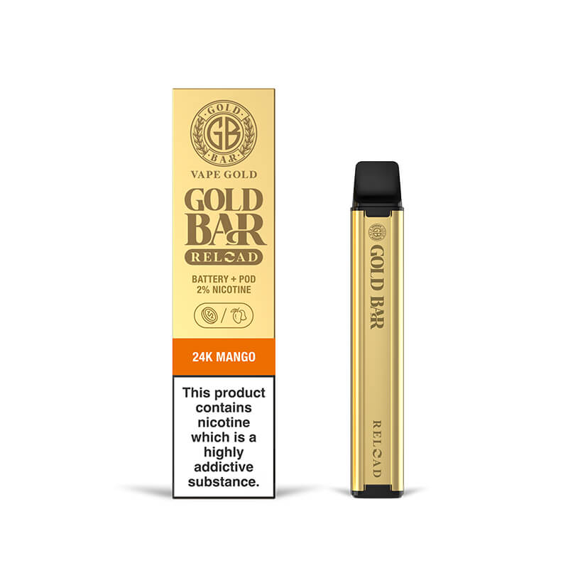 Gold Bar Reload 24K Mango flavour Prefilled Pod Kit | Gold Bar UK Gold Bar Reload 24K Mango flavour Prefilled Pod Kit | Gold Bar UK