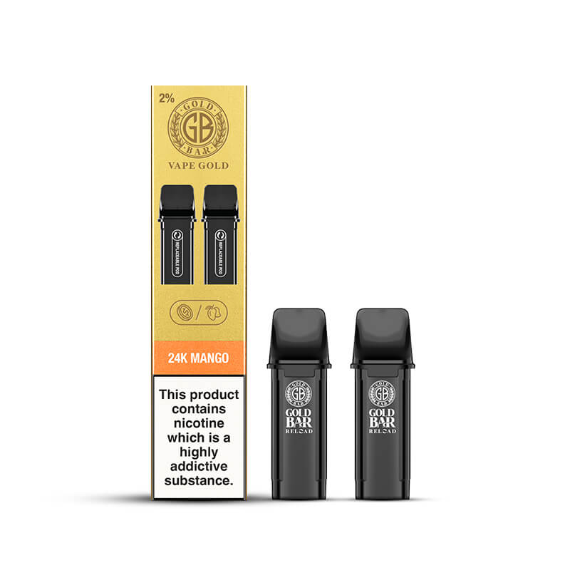 Gold Bar Reload 24K Mango Prefilled Pods x2 | Gold Bar UK