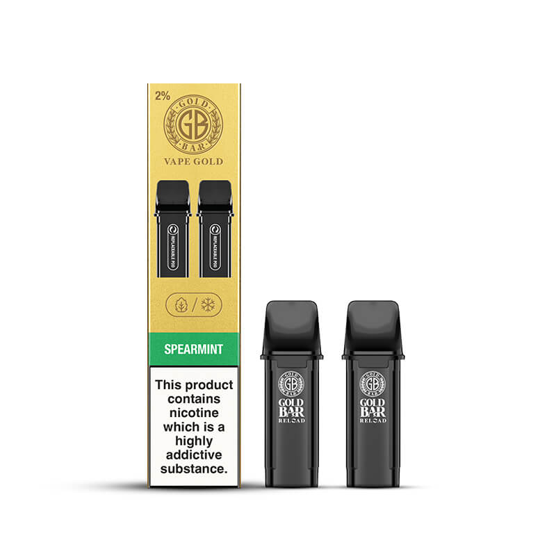 Gold Bar Reload Spearmint Prefilled Pods 20mg x 2 | Gold Bar UK