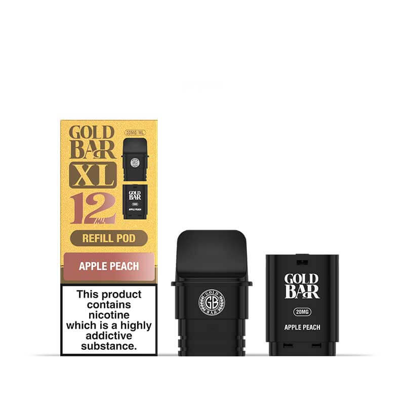 Gold Bar XL Apple Peach Prefilled Pod & Refill 20mg