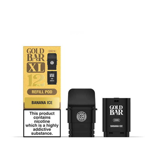 Gold Bar XL Banana Ice Prefilled Pod & Refill 20mg
