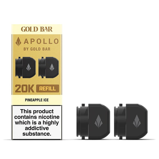 Gold Bar Apollo Pineapple Ice Prefilled Pods x2