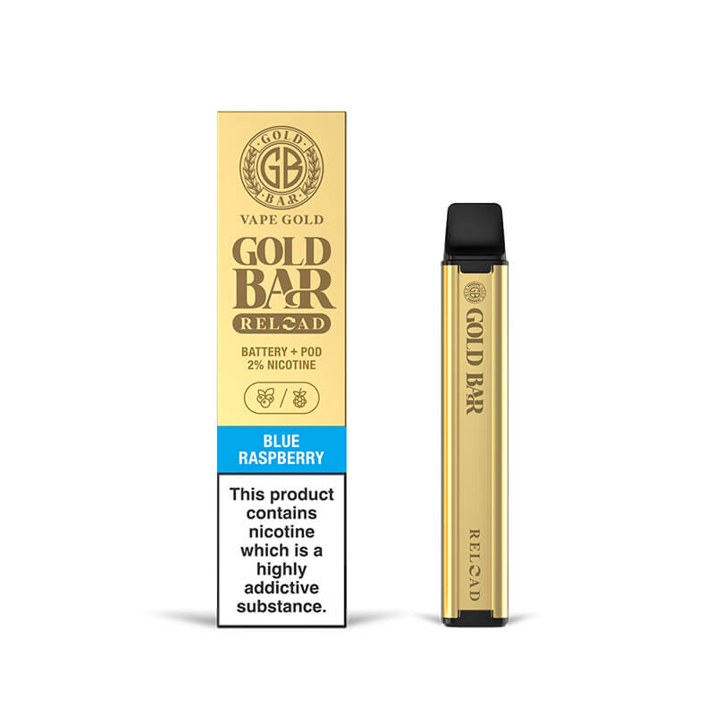 Gold Bar Reload Blue Raspberry flavour Prefilled Pod Kit | Gold Bar UK